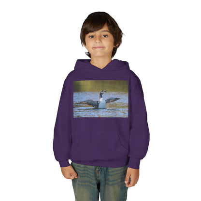 Youth Hoodie with Loon Photo – Nature Birdwatching Pullover