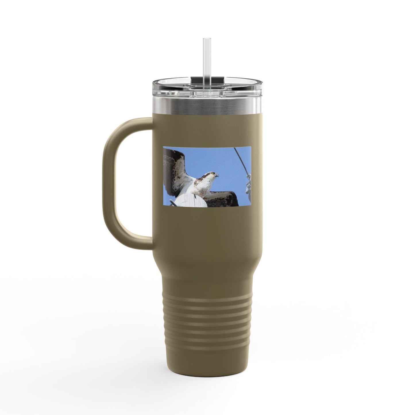 40oz Insulated Travel Mug — Seagull Photo Beach Tumbler