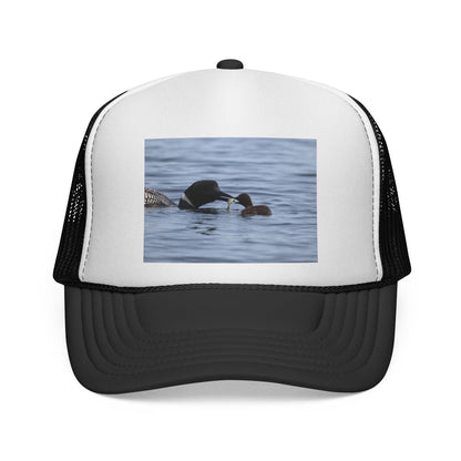 Loon Family Trucker Cap — Waterfowl Wildlife Photo Hat