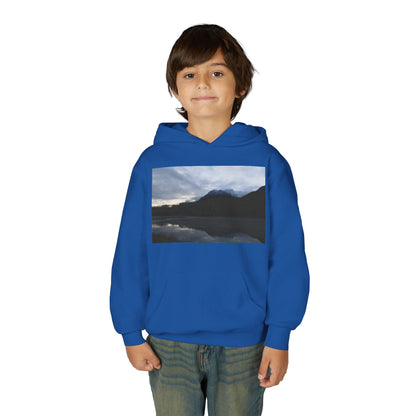 Youth Hoodie with Serene Mountain Lake Photo - Cozy Outdoor Nature Pullover