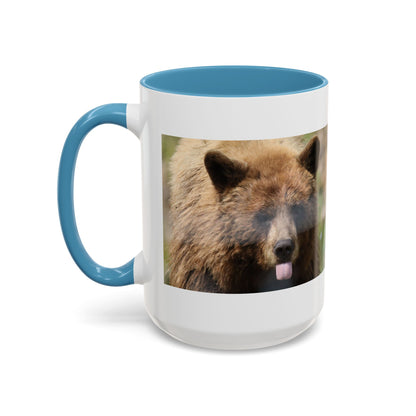 Funny Brown Bear Photo Accent Coffee Mug (11/15 oz)