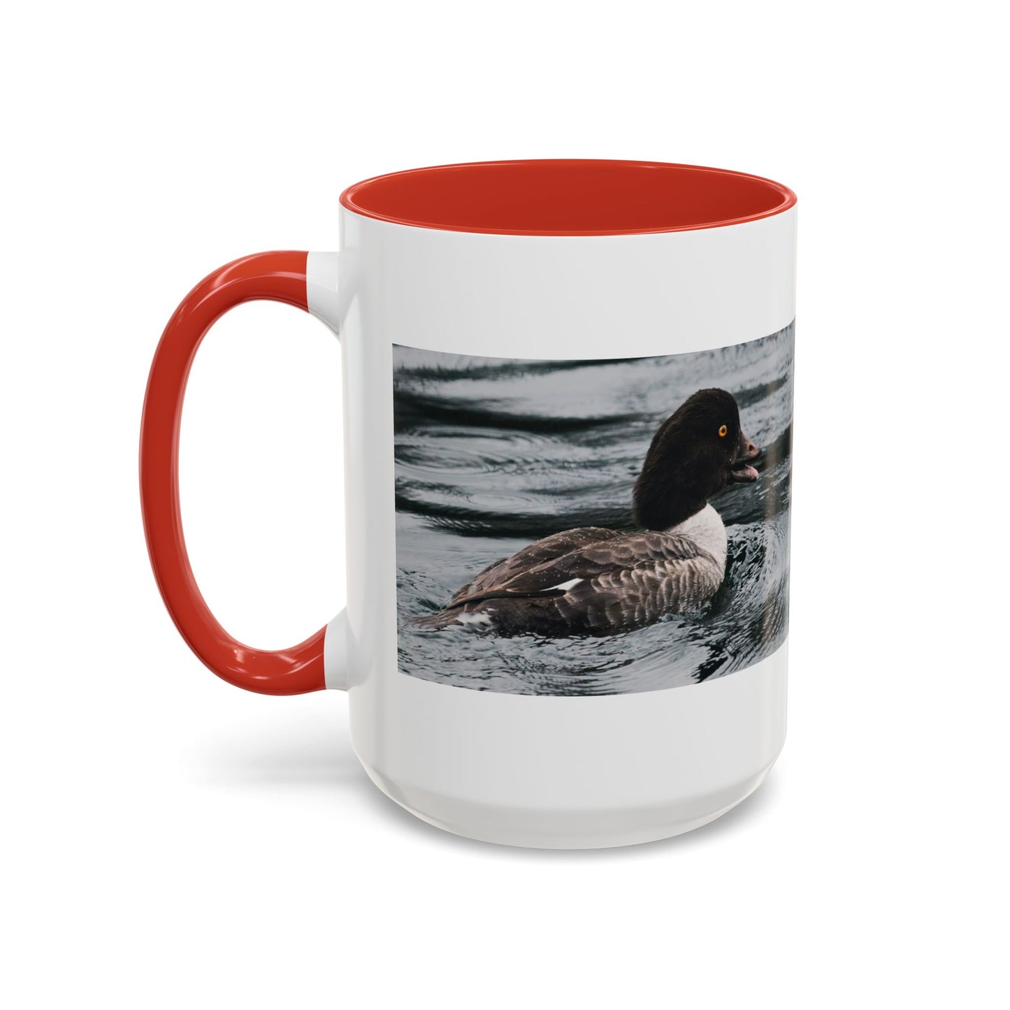 Goldeneye Duck Photo Accent Coffee Mug — Wildlife Nature Lover Gift (11/15 oz)