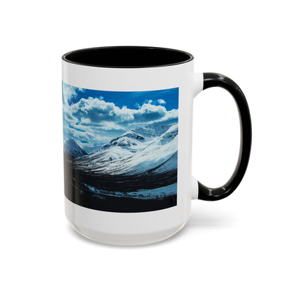 Mountain Landscape Accent Coffee Mug - Snowy Peaks Scenic 11/15oz