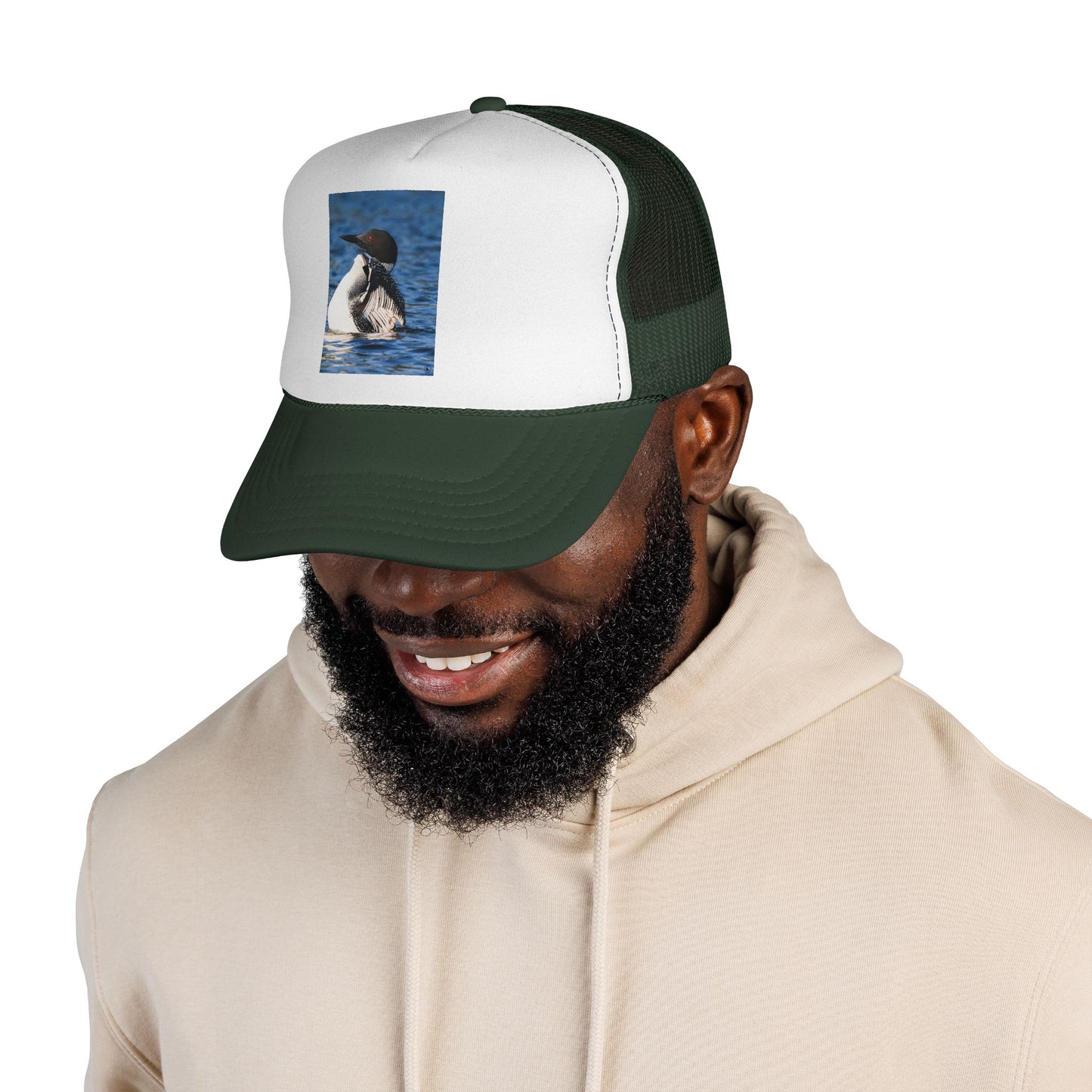 Loon Waterfowl Trucker Cap – Vintage Nature Bird Hat for Birdwatchers