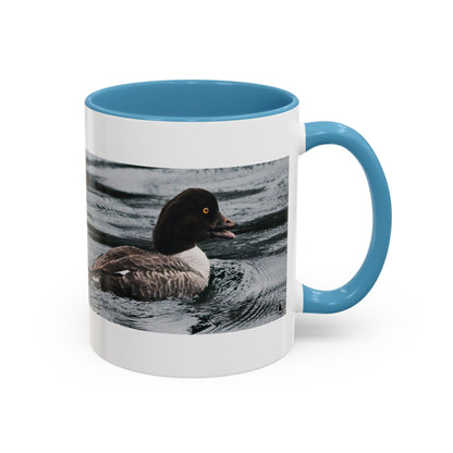 Goldeneye Duck Photo Accent Coffee Mug — Wildlife Nature Lover Gift (11/15 oz)