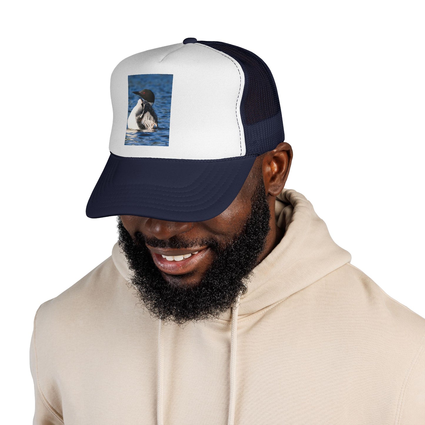 Loon Waterfowl Trucker Cap – Vintage Nature Bird Hat for Birdwatchers