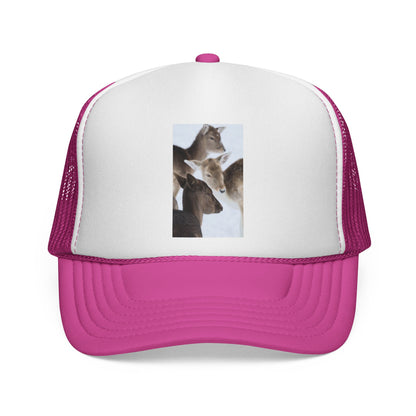 Trucker Cap — Wild Deer Family Photo Print Hat