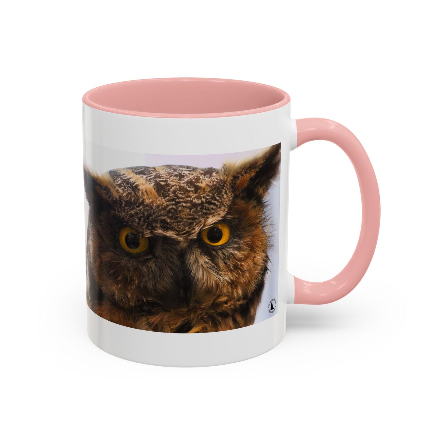 Owl Accent Coffee Mug – Realistic Great Horned Owl Photo (11/15 oz)