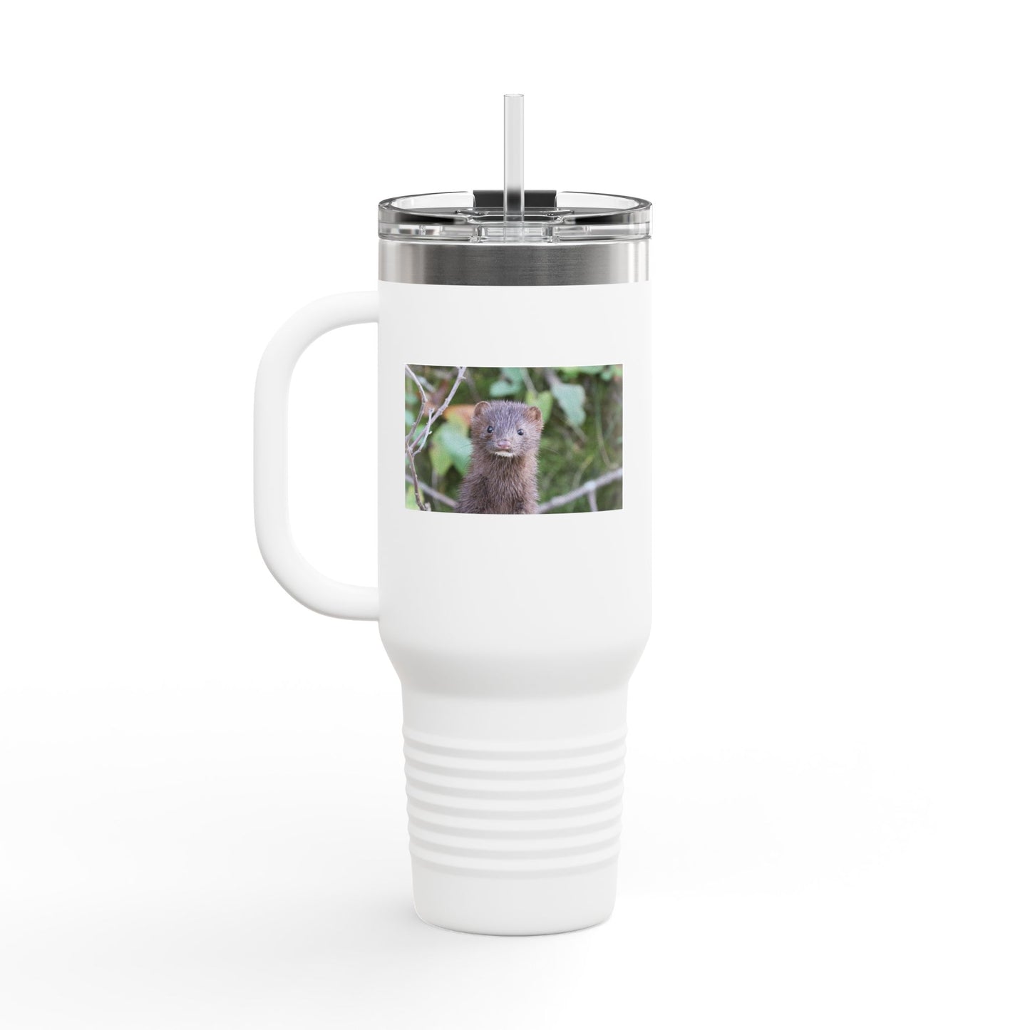 Otter Photo 40oz Insulated Travel Mug — Cute Wildlife Stainless Tumbler