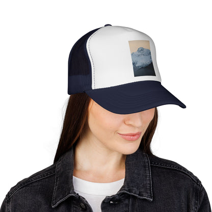 Mountain Sunrise Trucker Cap — Vintage Snow Peak Patch Hat