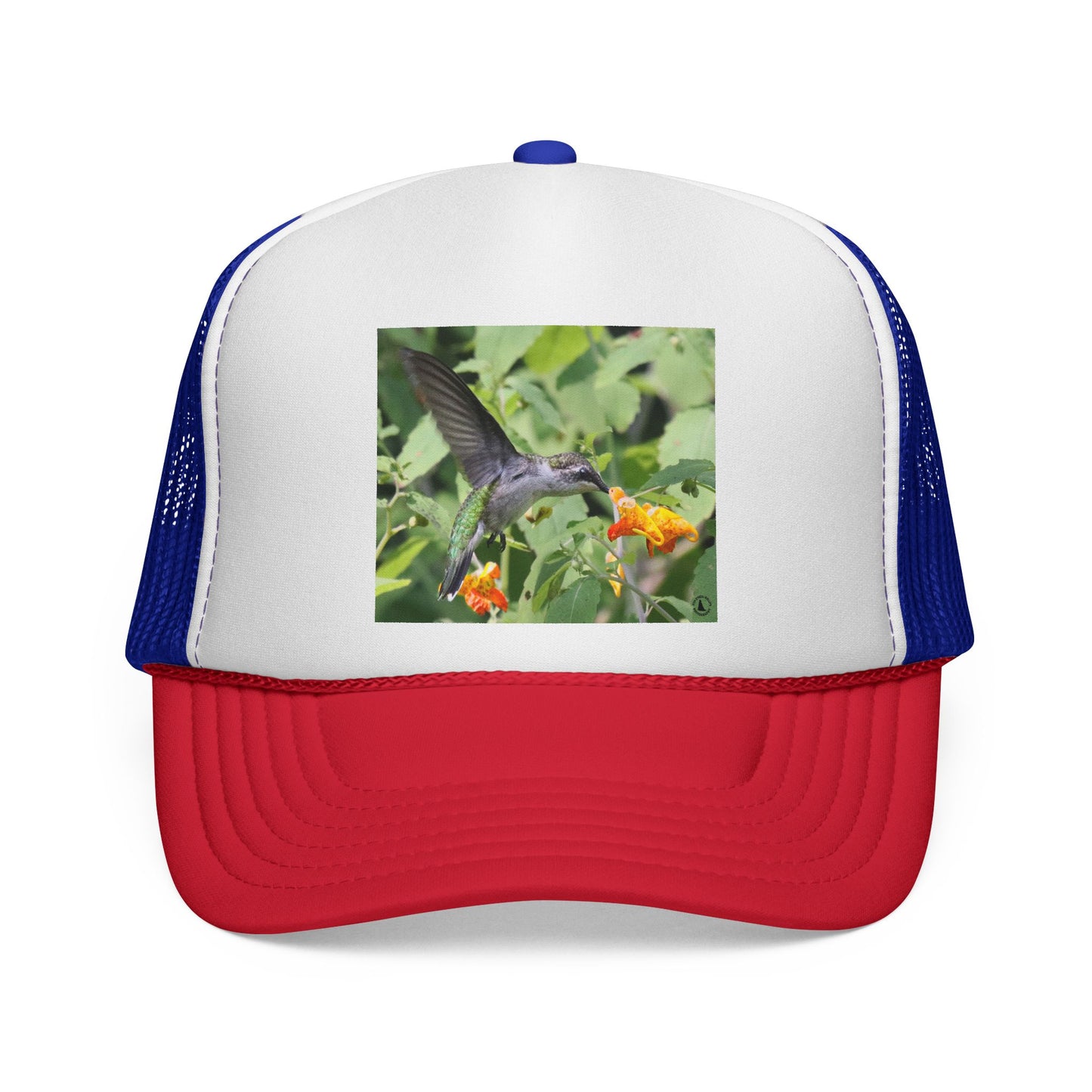 Hummingbird Photo Trucker Cap — Nature Wildlife Mesh Hat