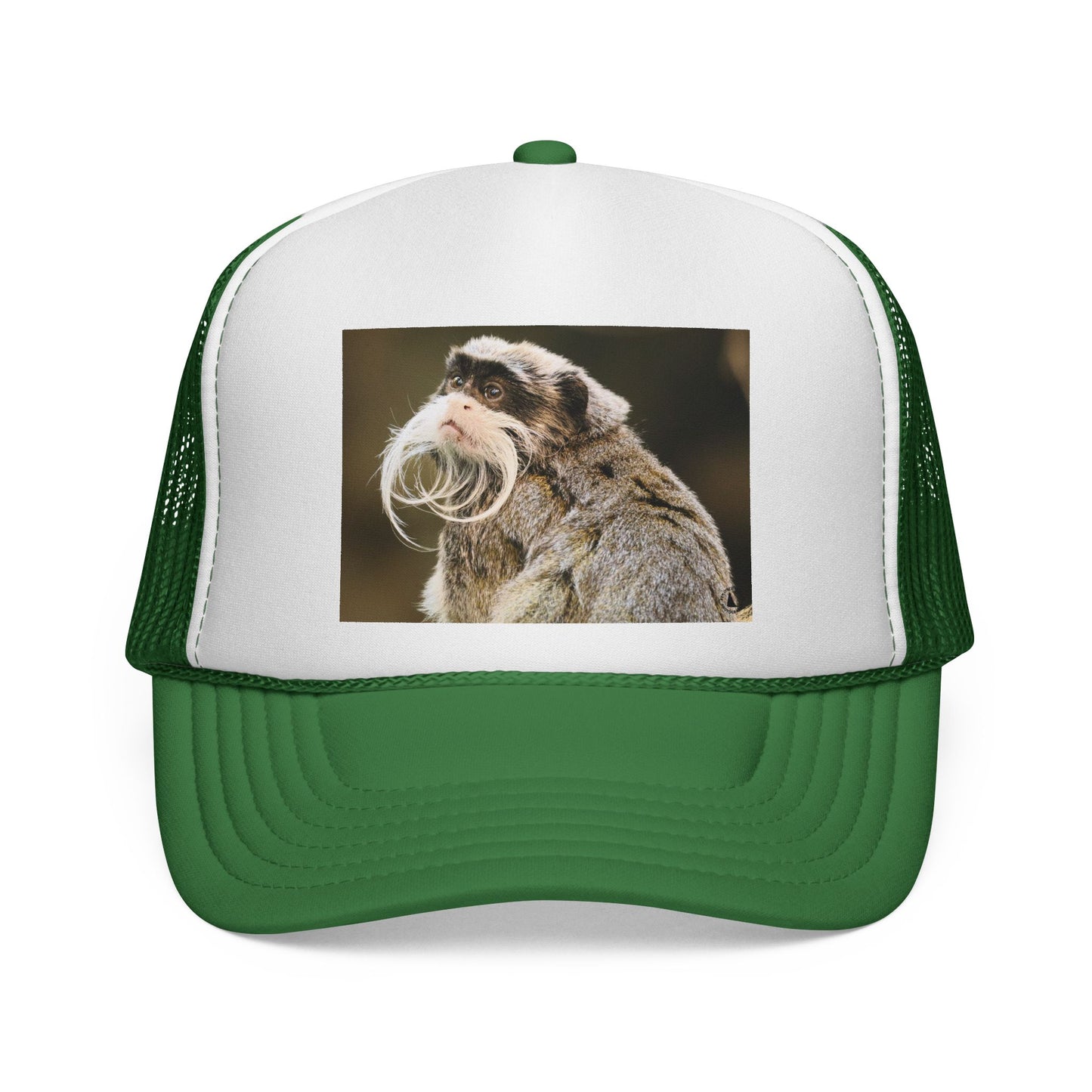 Emperor Tamarin Trucker Hat – Cute Monkey Photo Cap for Animal Lovers