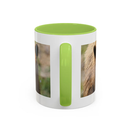 Funny Brown Bear Photo Accent Coffee Mug (11/15 oz)