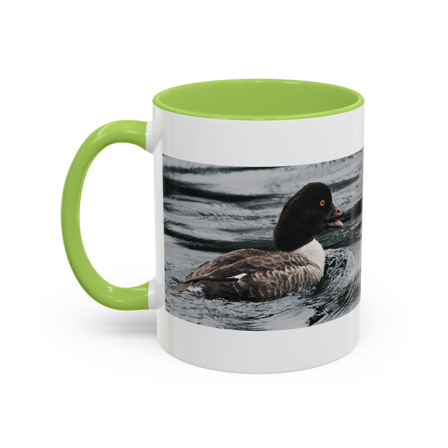 Goldeneye Duck Photo Accent Coffee Mug — Wildlife Nature Lover Gift (11/15 oz)