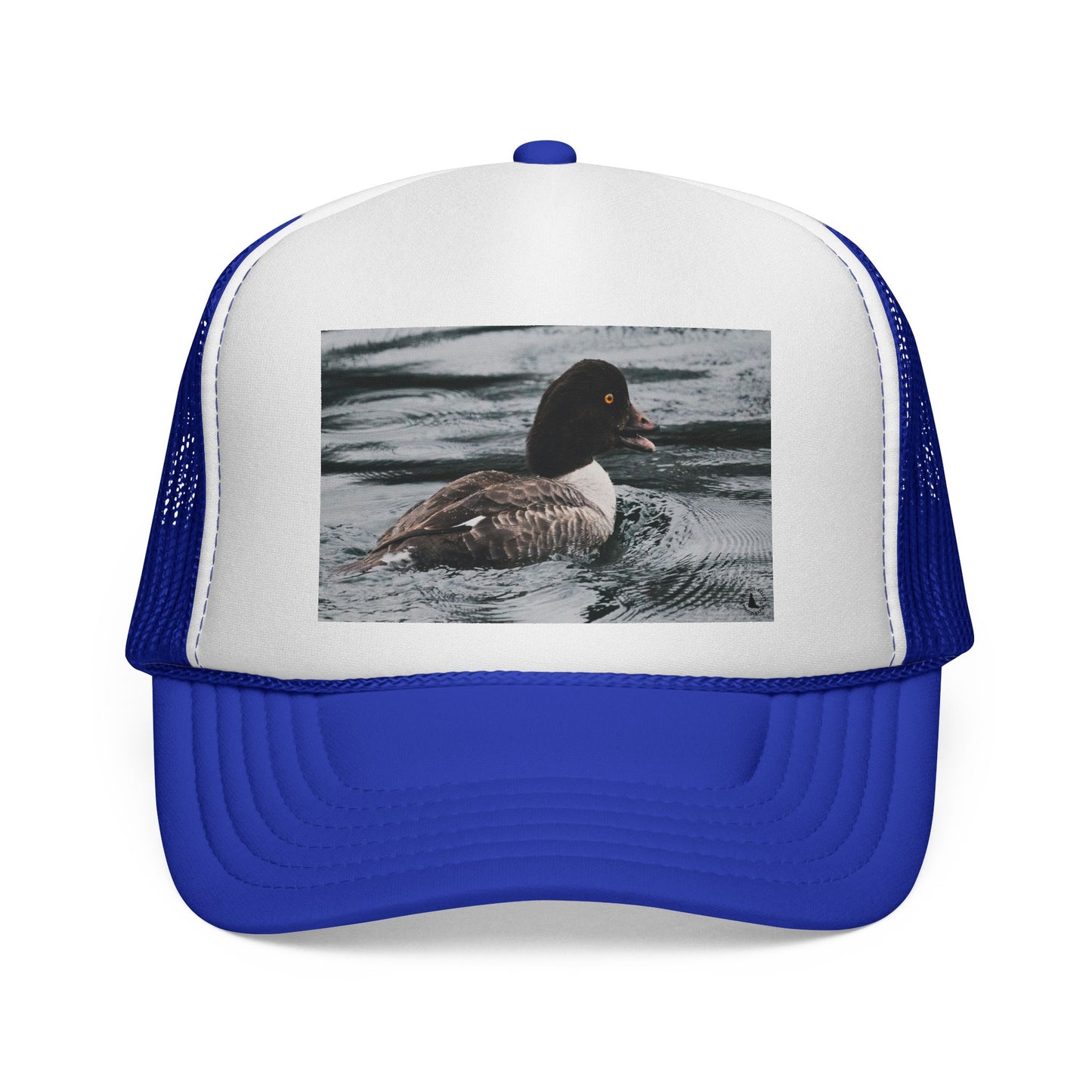 Duck Photo Trucker Hat — Rustic Wildlife Cap for Hunters & Nature Lovers