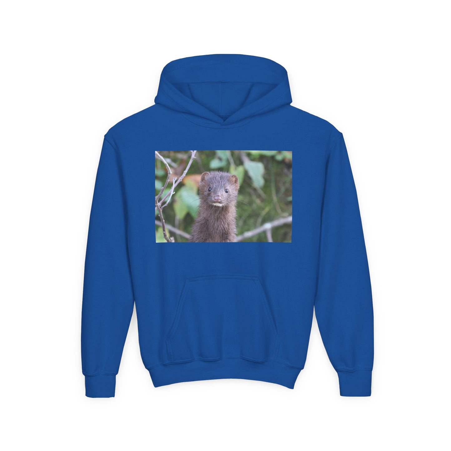 Otter Portrait Youth Hoodie — Cute Nature Animal Sweatshirt for Kids
