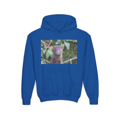 Otter Portrait Youth Hoodie — Cute Nature Animal Sweatshirt for Kids