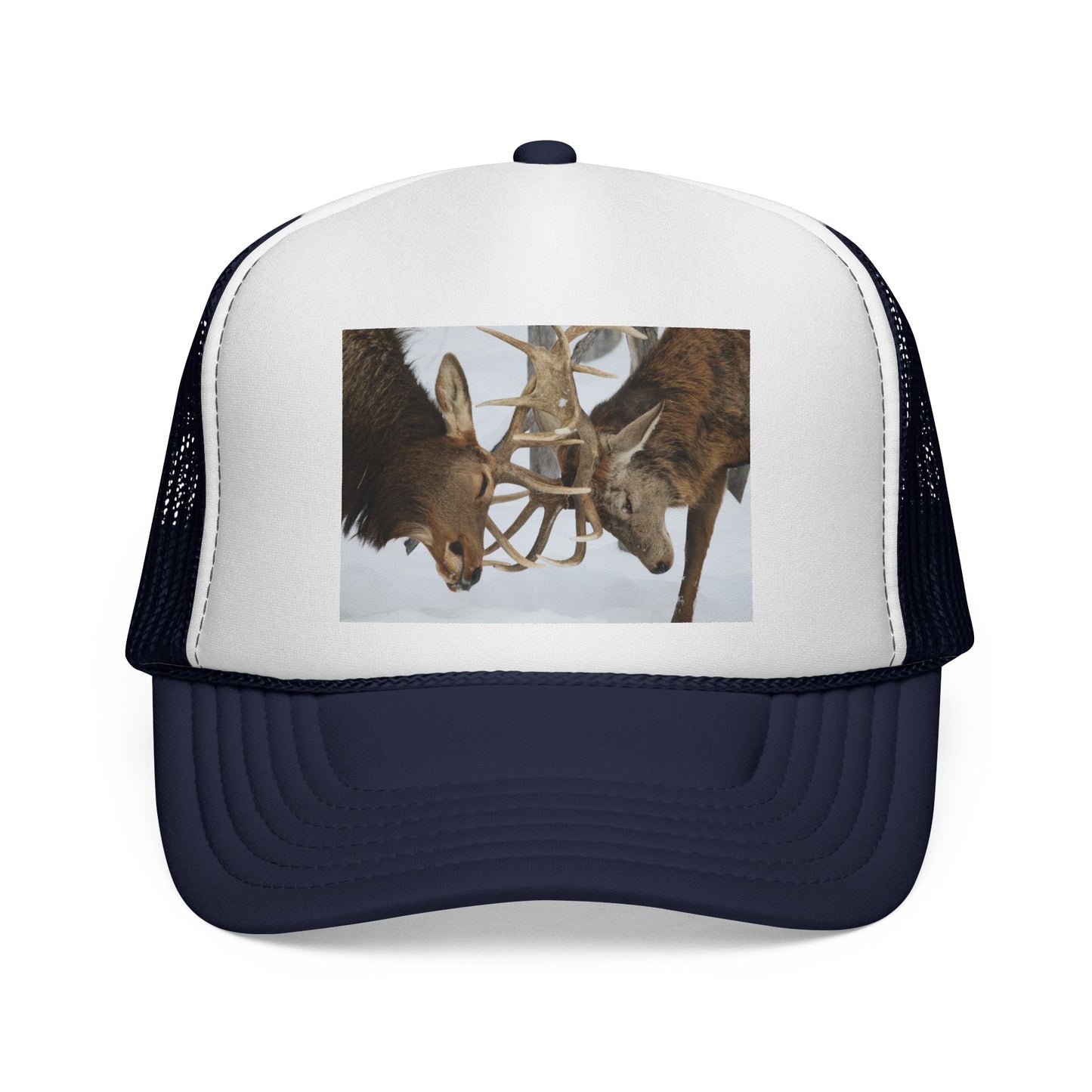 Elk Antler Clash Trucker Cap — Wildlife Hunting Outdoors Hat