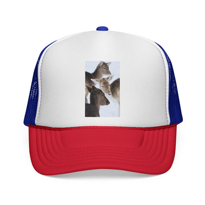 Trucker Cap — Wild Deer Family Photo Print Hat