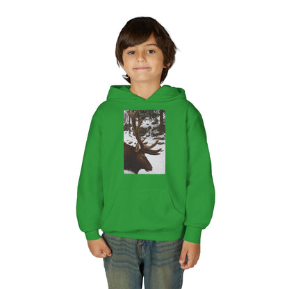 Moose Portrait Hoodie | Youth Hooded Sweatshirt