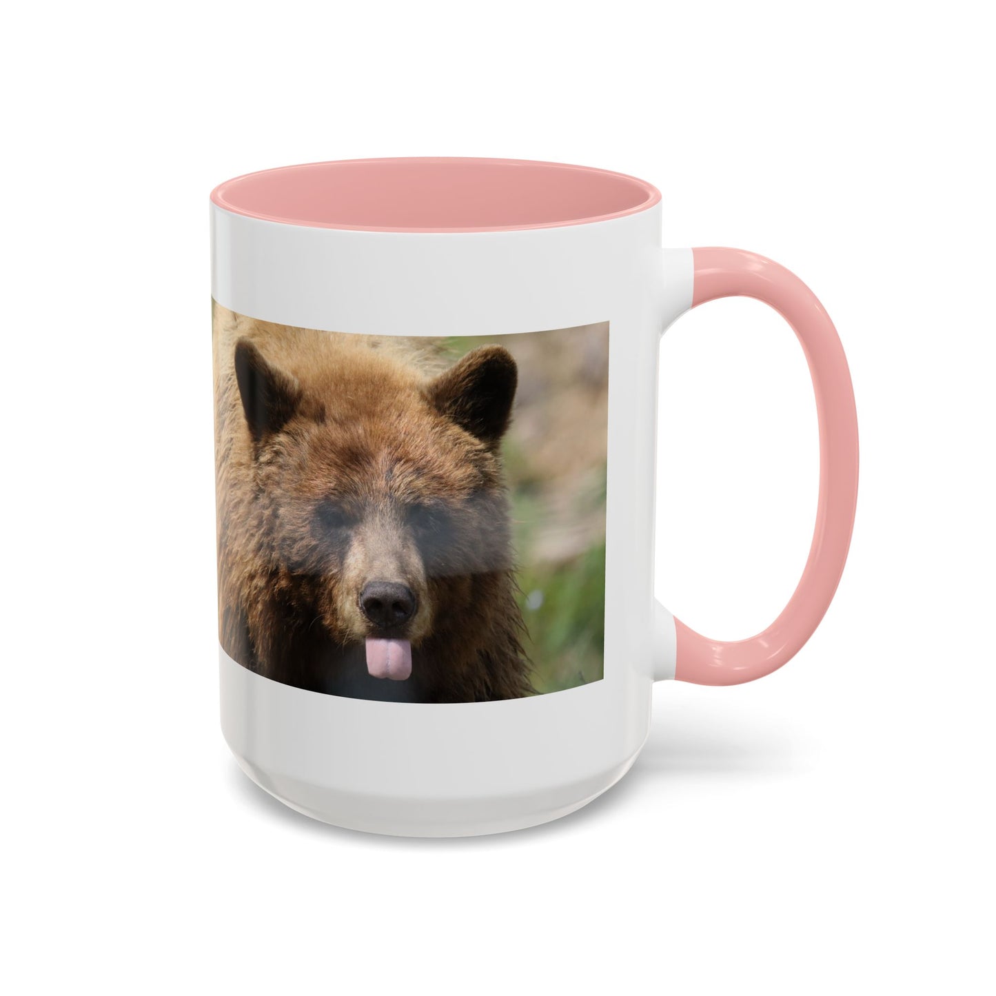 Funny Brown Bear Photo Accent Coffee Mug (11/15 oz)