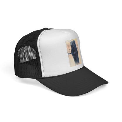 Trucker Hat with Vintage Bear Photo — Rustic Outdoor Wildlife Cap