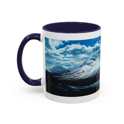 Mountain Landscape Accent Coffee Mug - Snowy Peaks Scenic 11/15oz