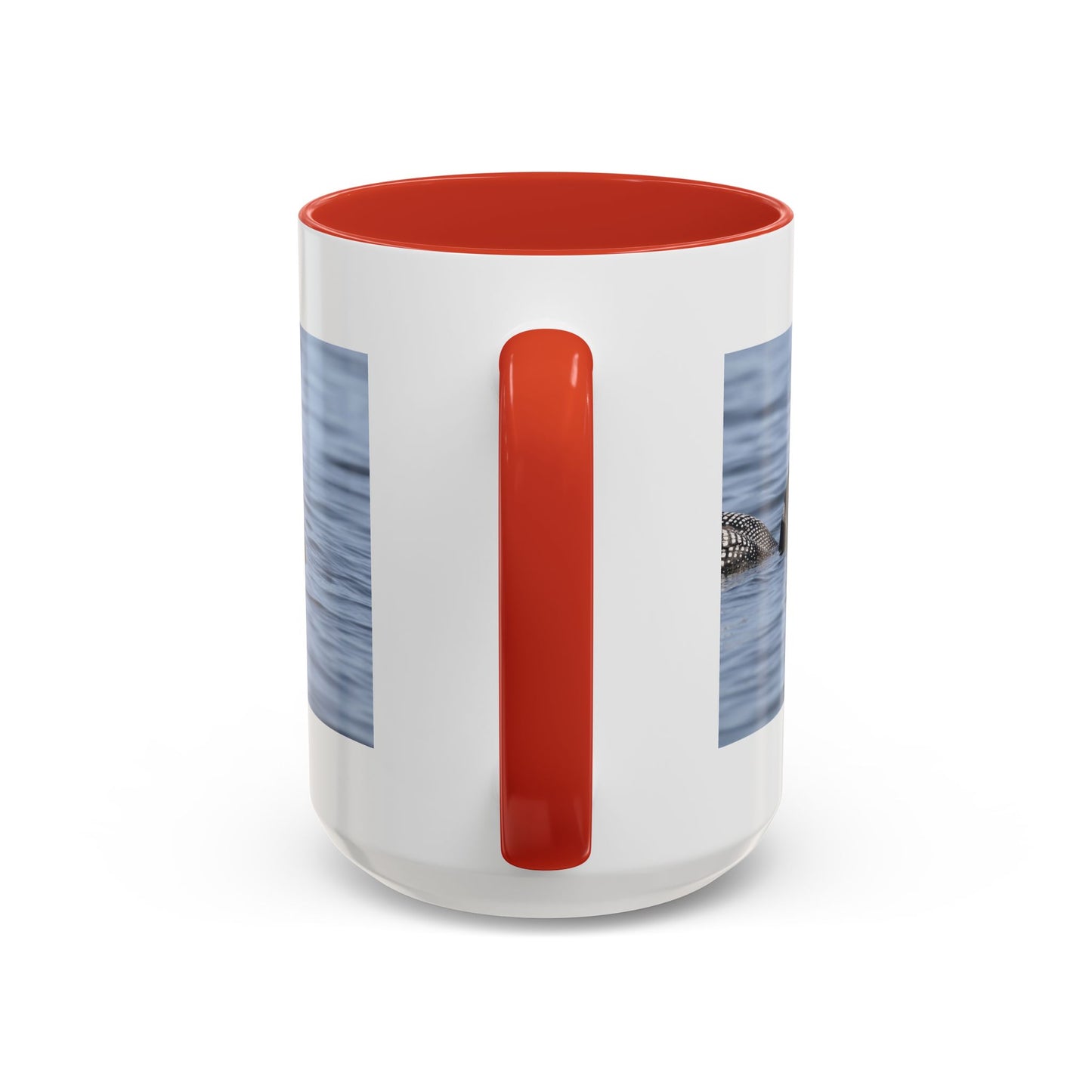 Loon Family Accent Coffee Mug — Scenic Lake Bird Photography (11/15oz)