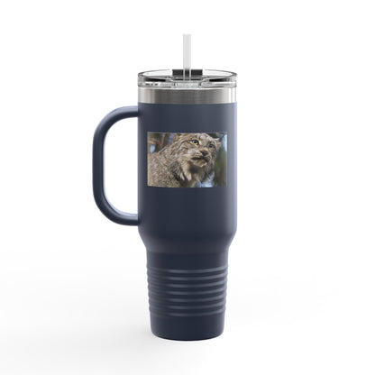 40oz Insulated Travel Mug with Wildcat Photo - Large Thermal Tumbler for Commuting & Outdoors