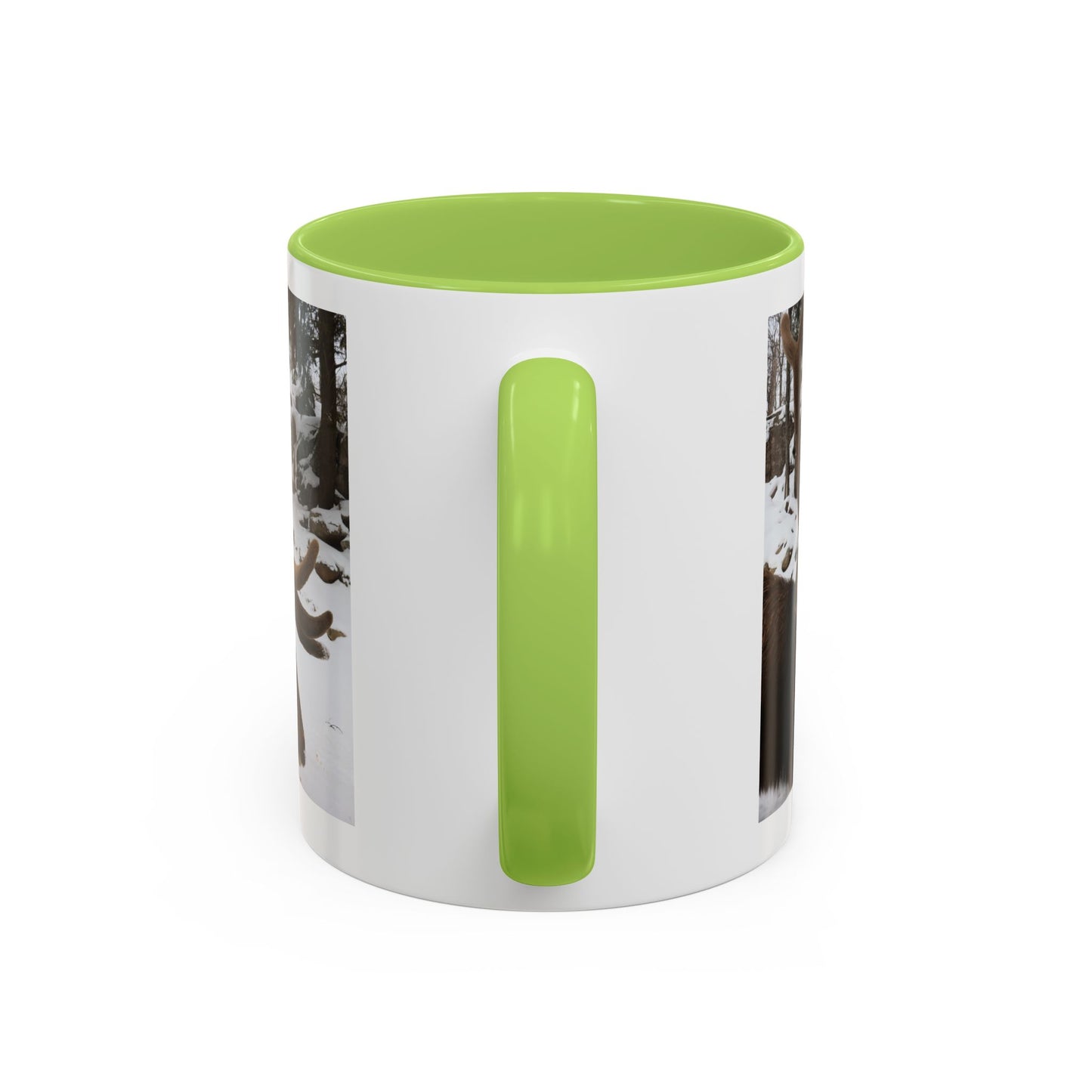 Elk in Snow Accent Coffee Mug — Nature Wildlife Photo Mug (11/15oz)