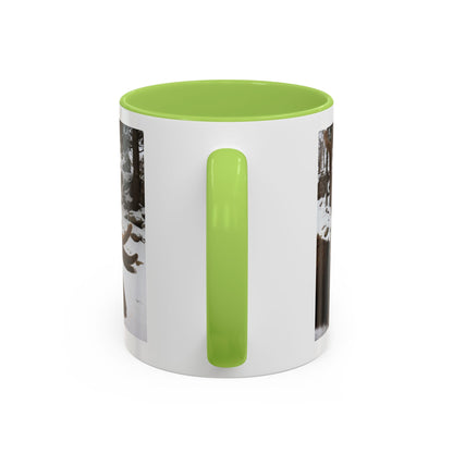 Elk in Snow Accent Coffee Mug — Nature Wildlife Photo Mug (11/15oz)