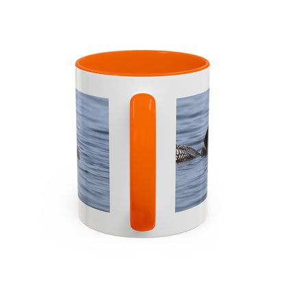Loon Family Accent Coffee Mug — Scenic Lake Bird Photography (11/15oz)