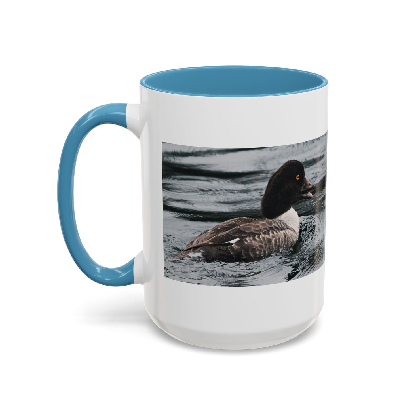 Goldeneye Duck Photo Accent Coffee Mug — Wildlife Nature Lover Gift (11/15 oz)