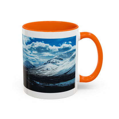 Mountain Landscape Accent Coffee Mug - Snowy Peaks Scenic 11/15oz