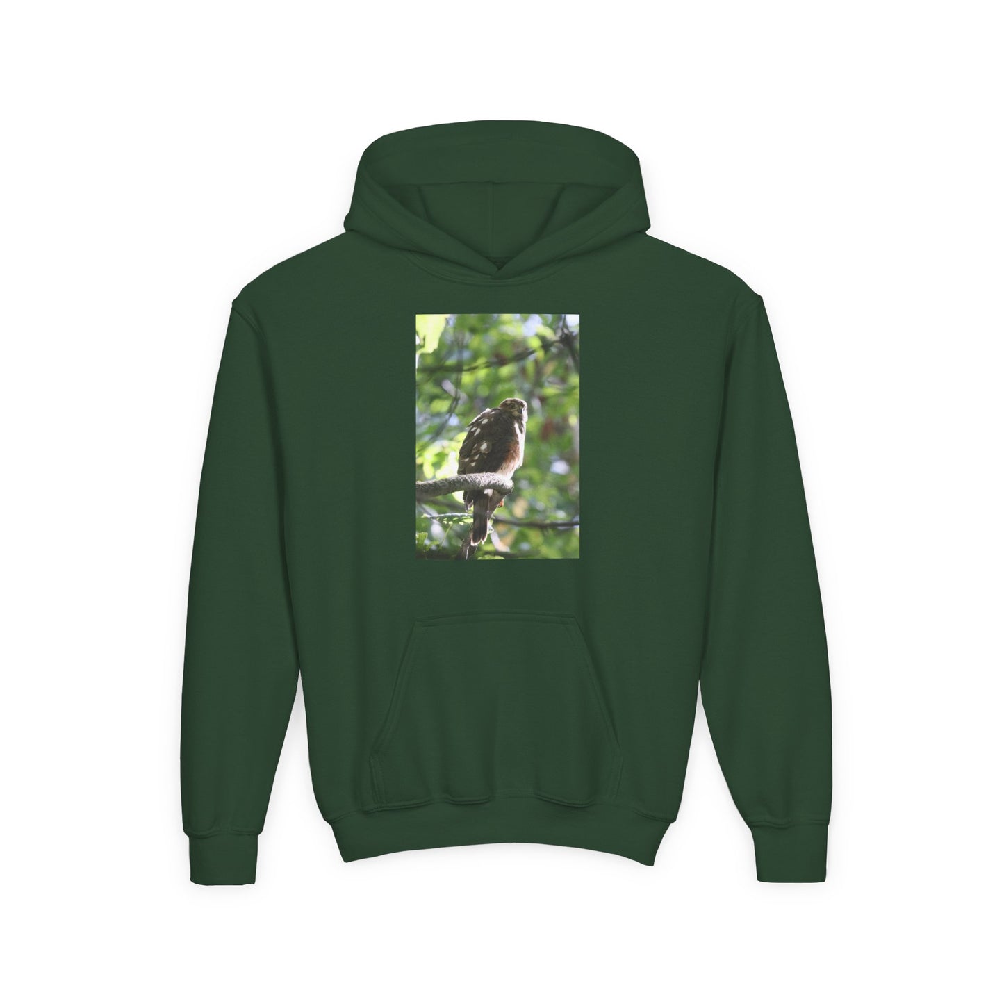 Youth Hoodie — Woodland Sparrow Photo Pullover