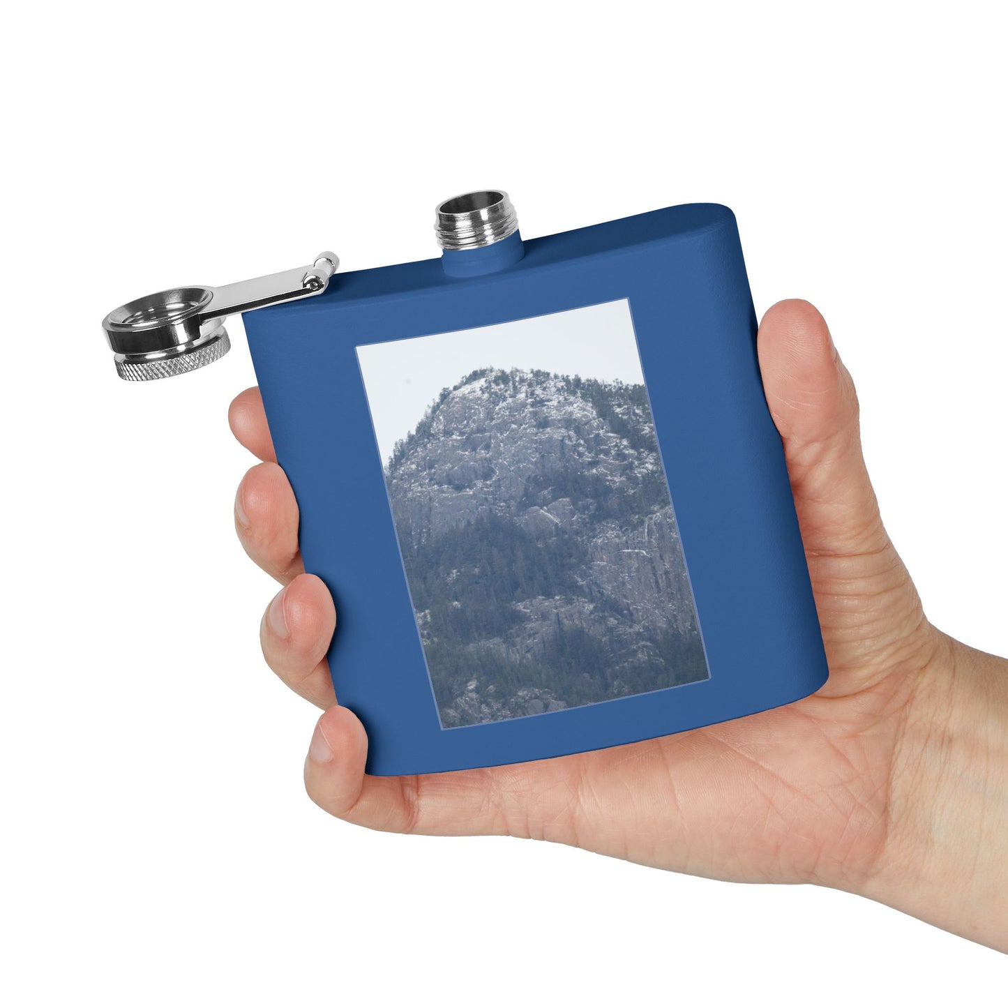 Mountain Mist Flask — 6oz Stainless Steel Hip Flask