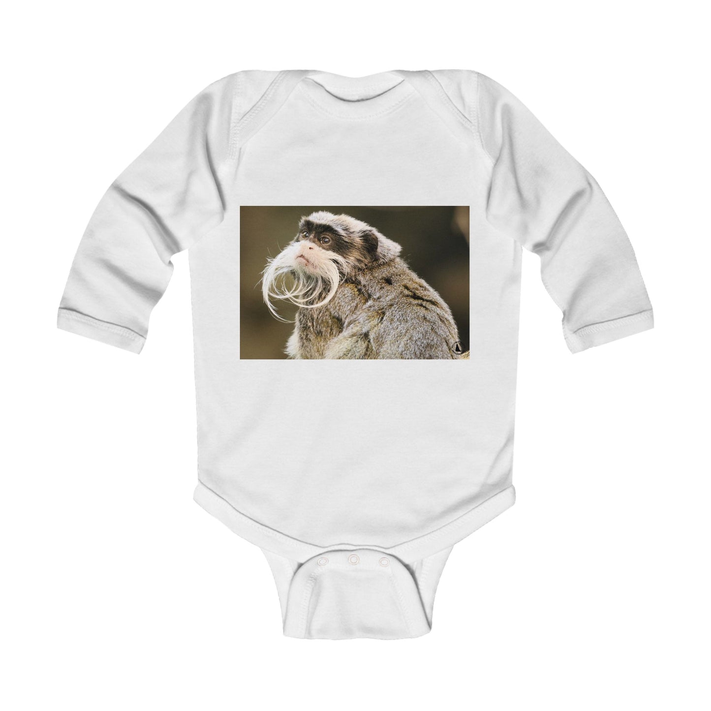 Infant Bodysuit with Emperor Tamarin Photo – Cute Baby Long Sleeve Onesie