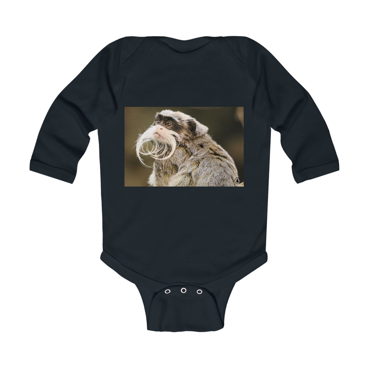 Infant Bodysuit with Emperor Tamarin Photo – Cute Baby Long Sleeve Onesie