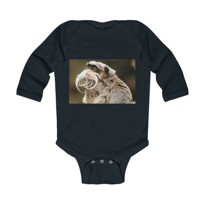 Infant Bodysuit with Emperor Tamarin Photo – Cute Baby Long Sleeve Onesie