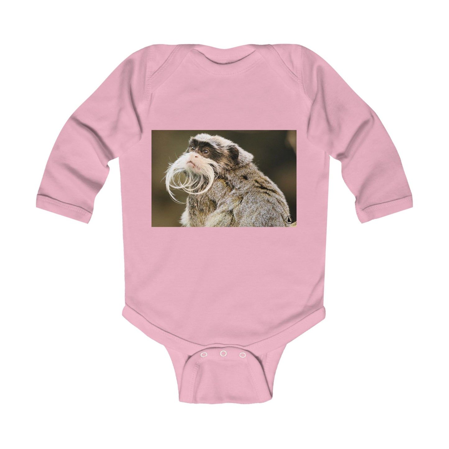 Infant Bodysuit with Emperor Tamarin Photo – Cute Baby Long Sleeve Onesie