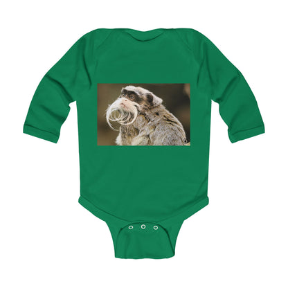 Infant Bodysuit with Emperor Tamarin Photo – Cute Baby Long Sleeve Onesie