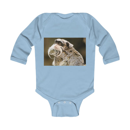 Infant Bodysuit with Emperor Tamarin Photo – Cute Baby Long Sleeve Onesie