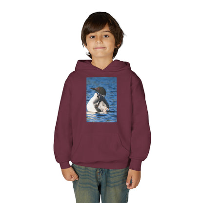 Youth Hoodie with Common Loon Photo – Nature-Lover Kids Pullover