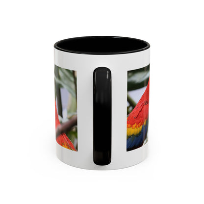 Scarlet Macaw Coffee Mug — Tropical Parrot Accent Mug (11/15oz)