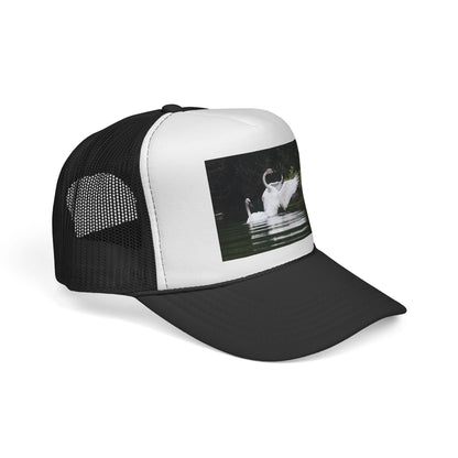 Swan Photo Trucker Cap — Wildlife Nature Hat
