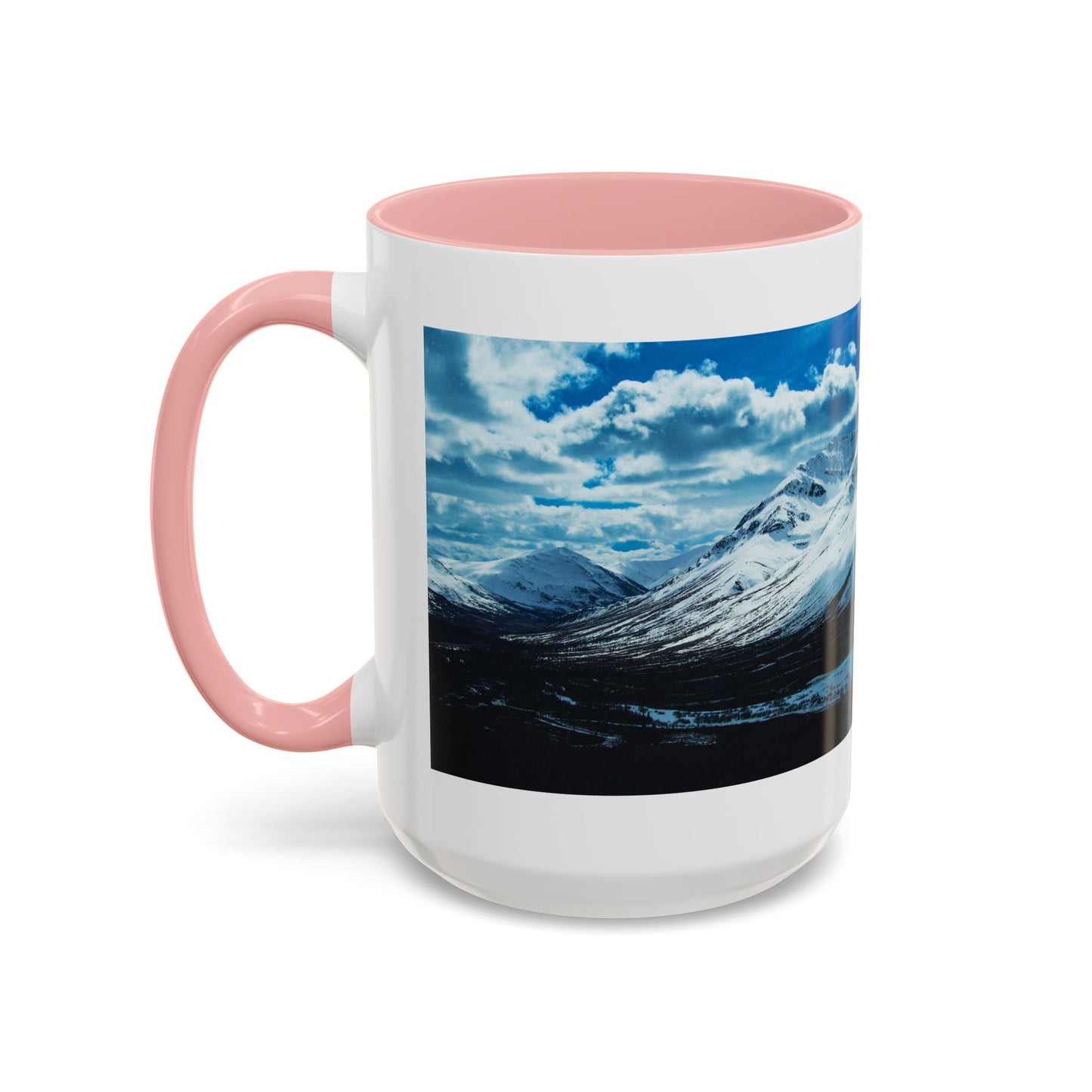 Mountain Landscape Accent Coffee Mug - Snowy Peaks Scenic 11/15oz
