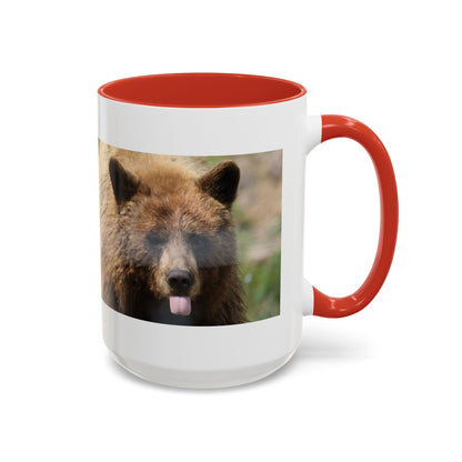 Funny Brown Bear Photo Accent Coffee Mug (11/15 oz)