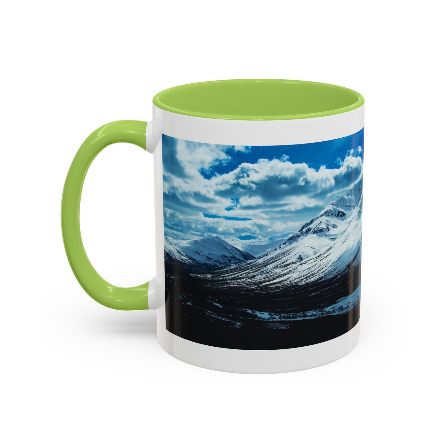 Mountain Landscape Accent Coffee Mug - Snowy Peaks Scenic 11/15oz