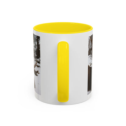 Elk in Snow Accent Coffee Mug — Nature Wildlife Photo Mug (11/15oz)