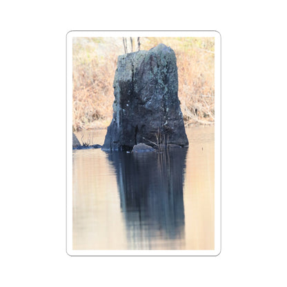 Reflective Rock Kiss-Cut Sticker — Tranquil Lake Photo Sticker